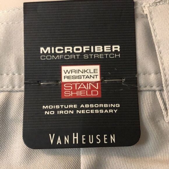Van Heusen microfiber wrinkle resistant stain shield pleated shorts NWT Size 32 - Picture 5 of 6